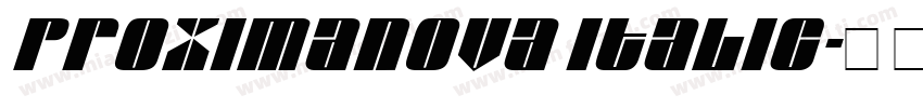 proximanova italic字体转换